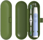 Reisikonteiner &uuml;mbrisega hambaharja ja hambapasta jaoks, roheline