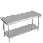 Costway roostevabast terasest k&ouml;&ouml;gilaud t&ouml;&ouml;laud gastrolaud roostevabast terasest laud 122x61x90cm 67120859