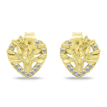 Brilio Silver Korralik kullatud elupuu ehtekomplekt SET236Y (kaelakee, k&otilde;rvar&otilde;ngad)