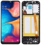 Originaal LCD + puuteekraan Samsung SM-A202 Galaxy A20e (IPS) raam must