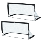 Jalgpalliv&auml;rav, 2 tk, kokkupandav 183 x 90 x 90 cm, ilmastikukindel, kandekotiga, v&auml;litingimustes kasutatavad jalgpalliv&auml;ravad t&auml;iskasvanutele, vaba aja, aia, treeningu jaoks, must