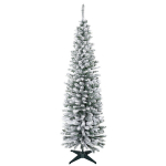 Kunstkuusk, 210 cm, lumega kaetud PVC-oksad, kokkupandav, metallist alus, roheline/valge
