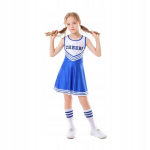 Laste cheerleader kost&uuml;&uuml;m sinine karnevali cheerleader kost&uuml;&uuml;m 150