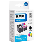 KMP tindikassett H168VX Promo Pack BK/v&auml;rviline asendustoode: F6T68AE/F6U67AE