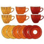 Porcelaanist joogitass 300 ml koos taldrikuga 15 cm Wilmax komplekt