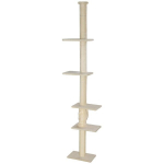 PawHut kraapimispost 225-275 cm, valge, Kreminės baltos spalvos