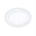 Ovaalne serveerimistaldrik Wilmax 35x25 cm, valge