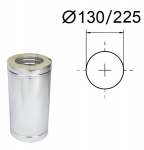 Isoleeritud korstnatoru. L-500 mm. D-130/225 mm.