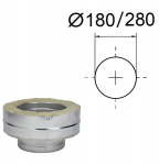 Alumine adapter &bdquo;-&ldquo;. D-180/280 mm.