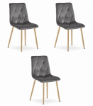 3 tooli komplekt Leobert Libra, hall/pruun