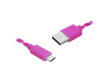 PS USB-mikroUSB kaabel, 1m, roosa.