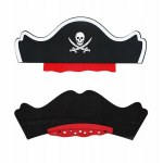 Piraadi m&uuml;ts piraat peapael elastse pealaega must karneval halloween