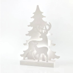 Valgustatud lauadekoratsioon Hirvedega 11 LED, patareiga, 29x8x40,5cm