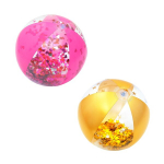 T&auml;ispuhutav rannapall Bestway Glitter Fusion, kollane/roosa