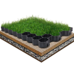 vidaXL mururestid 16 tk must 60 x 40 x 3 cm plast