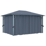 vidaXL varikatus kardinaga 400 x 300 cm, antratsiithall, alumiinium
