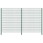 vidaXl aiapaneel postidega, raud, 3,4 m, roheline