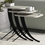 3-diivanilaua komplekt Kalune Design 845, must/beež