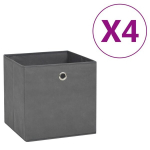 Mittekootud kangast hoiukastid VidaXL, 4 tk, 28 x 28 x 28 cm, hall