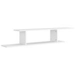 vidaXL seina teleririiul, valge, 125 x 18 x 23 cm, puitlaastplaat, Balta