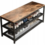 Lofts puidust istmega kingaplatvorm, suur t&ouml;&ouml;stuslik riiul, retro