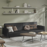2-kohaline p&auml;evavoodi，P&auml;evasee voodi, must, kunstnahk CFE70238