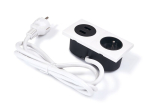 S&uuml;vistatud pistikupesa 1x230V + 2xUSB topelt - Valge