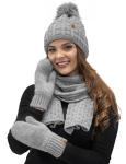 Vivisence Lady Kahe s&otilde;rme kindad Talvised soojad talvekindad Accecoires 7015R, helehall, &uuml;ks suurus, vienas dydis
