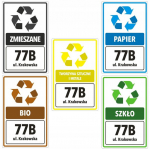 Kleebised pr&uuml;gile Aadressiga t&auml;nav j&auml;&auml;tmete sorteerimise kleebis pr&uuml;gikastidele