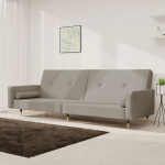2-kohaline diivanvoodi kahe padjaga, helehall, samet CFE49032