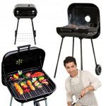 S&ouml;egrill ruudukujulise kaane, grilli ja ratastega