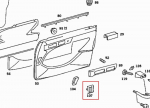 Mercedes-Benz W126 vasakpoolse elektrilise istme reguleerimise l&uuml;liti kate Ehtne A1267665391
