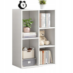 Avatud seisev raamaturiiul valge Suur Loft riidekapp skandinaavia 5 riiulit elutuppa