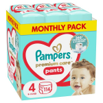 P&uuml;ksm&auml;hkmed Pampers Premium Care Pants, suurus 4, 114 tk, 9-15kg