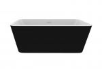 Vann Besco Evita Black&White Matt, 160 x 80 cm, kroomitud sifooniga