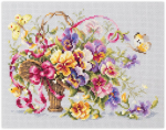Tikkimiskomplekt Magic Needle "Pansy Bouqet" 219-377