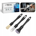 Vroomer Detailipintslite komplekt Pp ja naturaalsete harjastega autole, 3 tk
