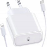 Kiire v&otilde;imas 20w laadija + 1m kaabel / usb-c iphone lightning jaoks