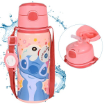 DISNEY Stitch Alumiiniumist termopudel, suupill, VEEPUDEL &otilde;larihmaga, t&uuml;drukutele 600ml