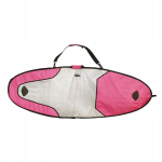 Kaasaskantav surfilaua kott Travel Longboard Single 7ft Polsterdatud Sup ja roosa punane