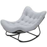 Outsunny Rattan Rocking Chair Garden Bench terasest raamiga padi, Rocking Bench Garden Swing Outdoor Bench Seat aiam&ouml;&ouml;bel Park Bench Garden Terrace Park 98 x 111 x 74 cm Hall, Pilka