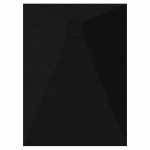 Ristk&uuml;likukujuline du&scaron;ialus 110x90 kivimustriga 2,6 cm musta sifooniga