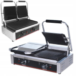 Topelt kontaktgrill 3600 W sooniline r&ouml;ster saiakestele, lihale, kebabidele