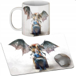 Kruusi ja aluse komplekt - The Witcher - kingitus paljude kujundustega + nimi