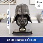 4d Build - Star Wars Darth Vaderi kiiver - detailne 3d mudelikomplekt, valmistatud kvaliteetsest papist, 83 osa, Star Warsi f&auml;nnidele alates 12. eluaastast