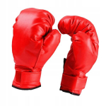 Poksikindad Pu nahk Sanda Muay Thai Punching Heavy Bag Mitts Red Adult