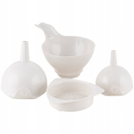 Prima Deco plastist lehtrid 4 tk komplekt vedelike valamiseks pudelitesse, purkidesse