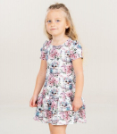 T&uuml;drukute kleit 231294 01, valge/roosa