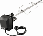 Bbq-toro roostevabast terasest varraste komplekt Weber Spirit seeria E 200, E 300, S 200, S 300 jaoks, 2 tk tihvtide mootori hoidik, rotisserie varras