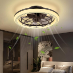 Bellanny 75 W laeventilaator-valgusti, laeventilaator valgustusega, 49 cm, dimmerdatav kaugjuhtimispuldi rakendusega, 6 kiirust, 3 v&auml;rvitemperatuuriga led-lamp magamistuppa, elutuppa, s&ouml;&ouml;gituppa